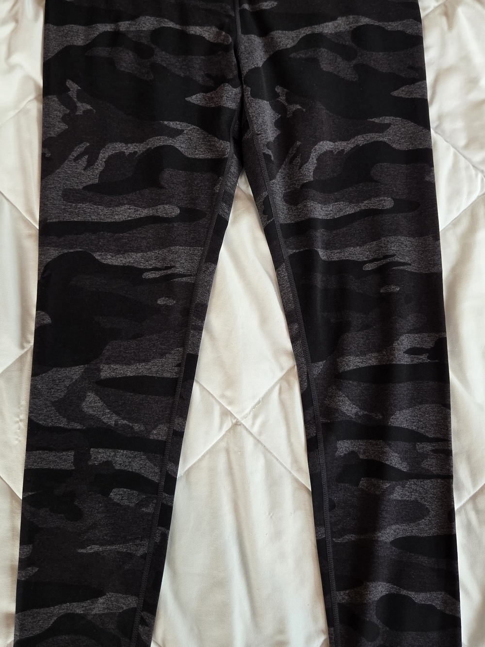 Tuff Athletics Black & Gray Camo Leggings